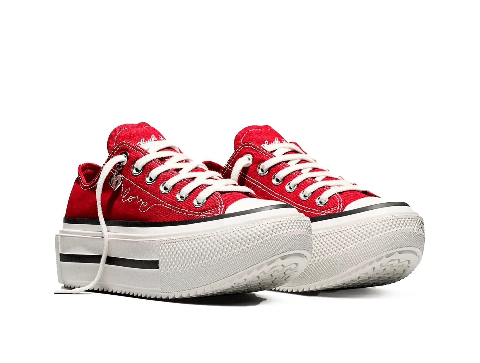 Zapatillas Converse Double Stack Hi (San Valentin) Mujer Rojo
