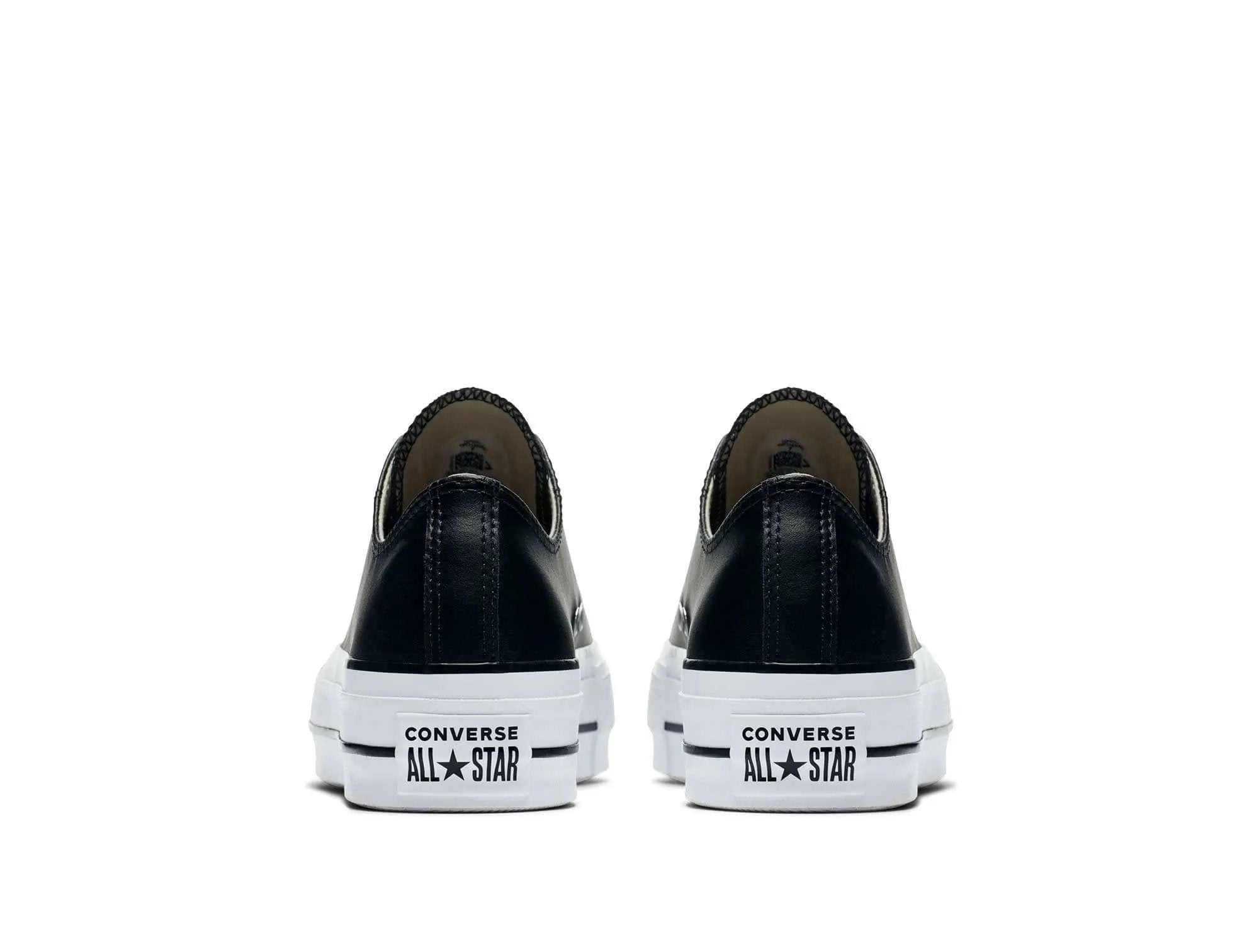 Zapatilla Converse Chuck Taylor Plataforma Cuero Low Mujer Negro