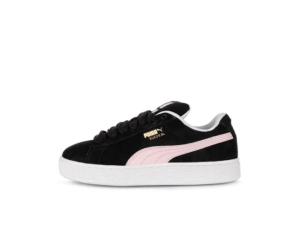 Zapatilla Puma Suede Xl Cadete Negro-Rosado