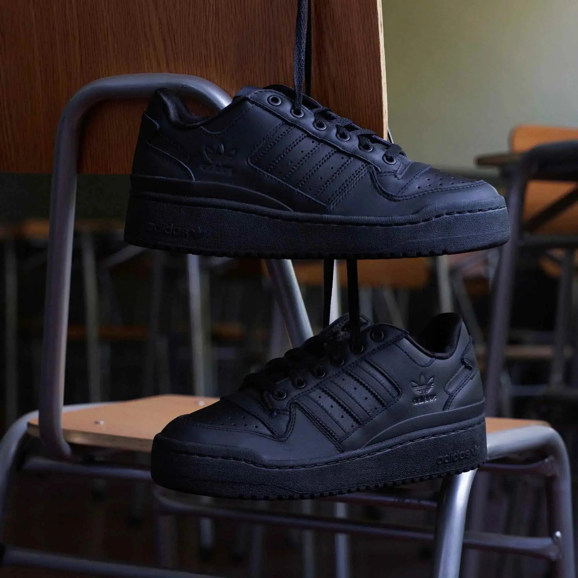 Zapatillas Adidas Forum Bold Stripes Mujer Mono Negro