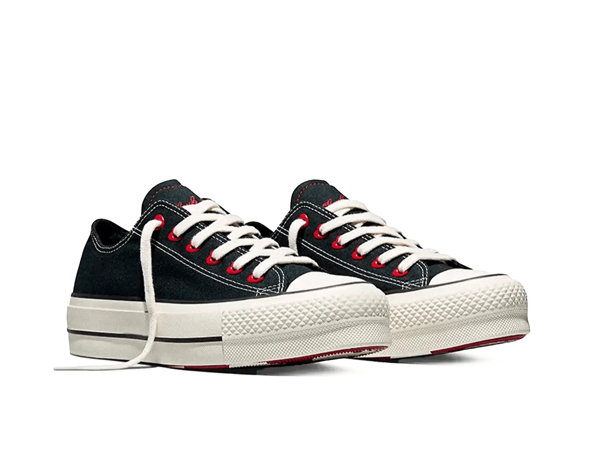 Zapatillas Converse  Chuck Taylor Lift Hi (San Valentin) Mujer Negro-Rojo