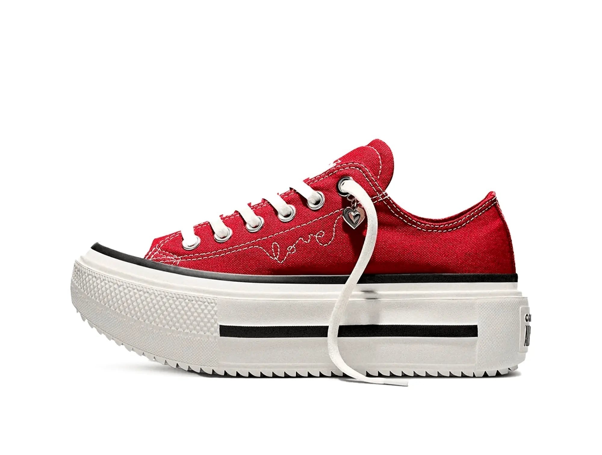 Zapatillas Converse Double Stack Hi (San Valentin) Mujer Rojo